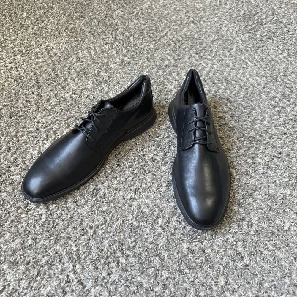 Clarks Un Lipari Park Black Leather Dress Shoe Oxfords Size 12 M Plain Toe New